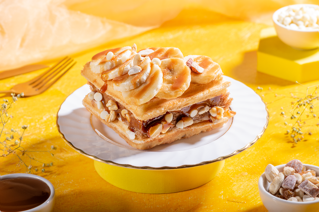 Banana & Cream Waffle Sandwich