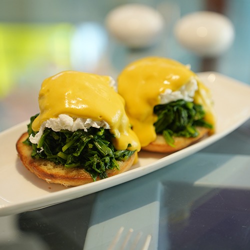 Eggs Benedict With Wilted Spinach