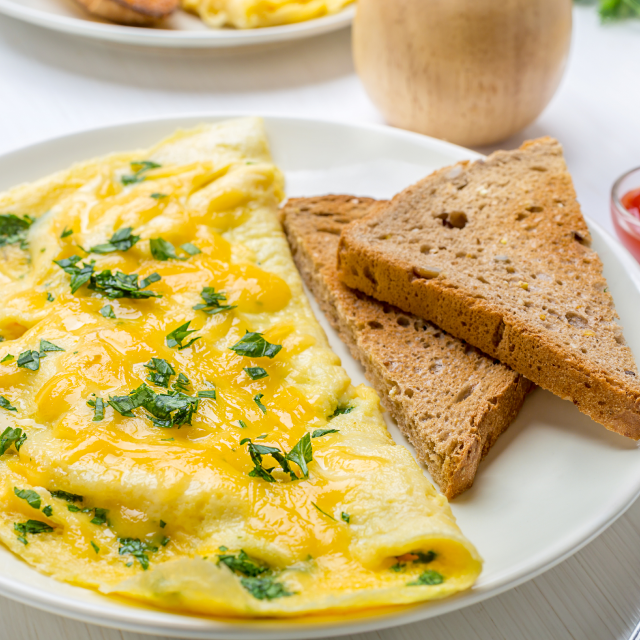 Omelette And Toast