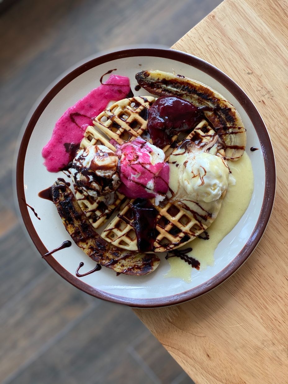 Banana Split Waffle