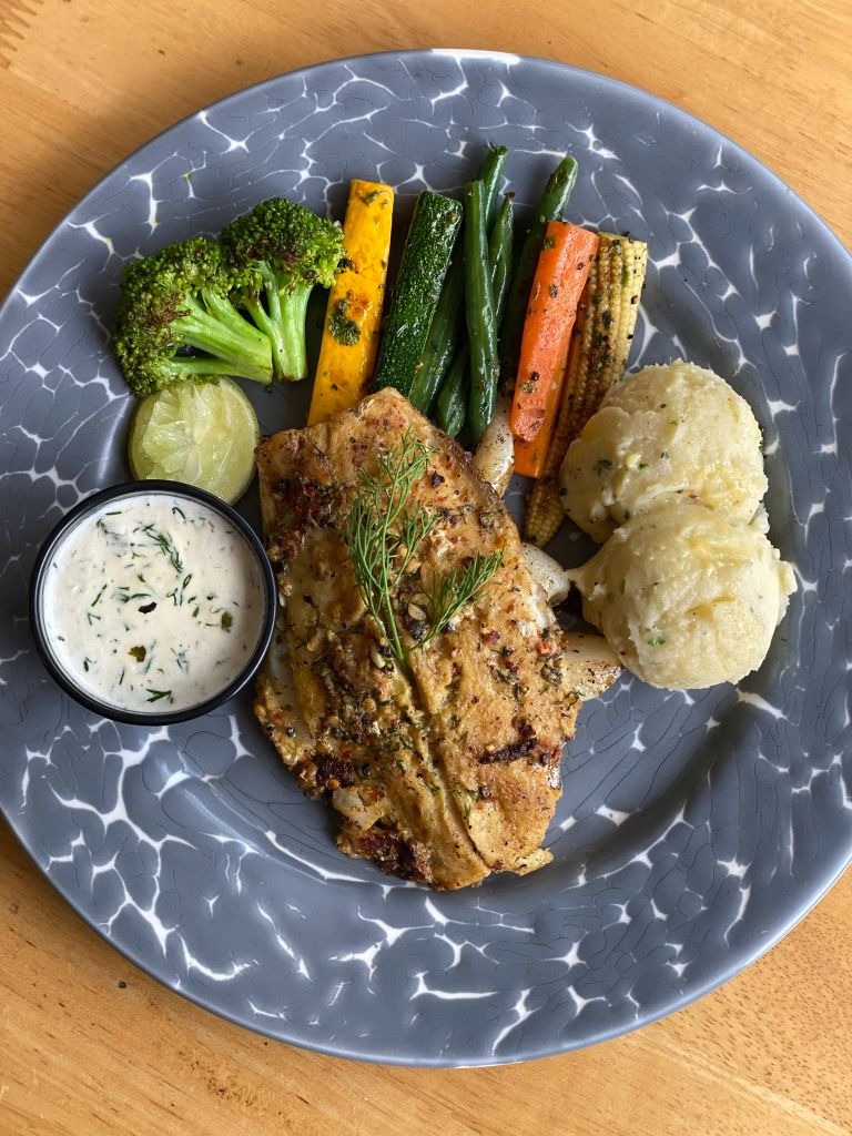 Grilled Fish with Caper Butter