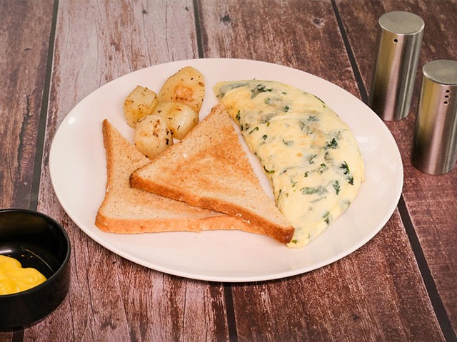 Mushroom & Spinach Omelette