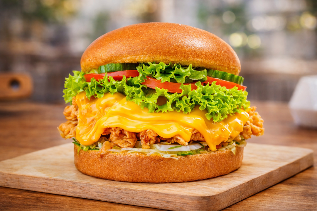 Crispy Cheesy Chicken Burger