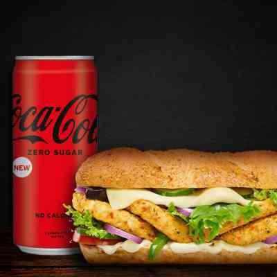 Chilli Bean Patty Sandwich (15cm) + Coke(Save 31%)