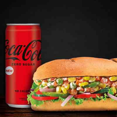 Corn & Peas Sandwich (15cm) + Coke(Save 31%)