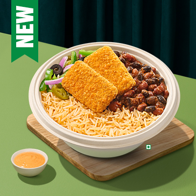 Chilli Bean Patty Rice Bowl